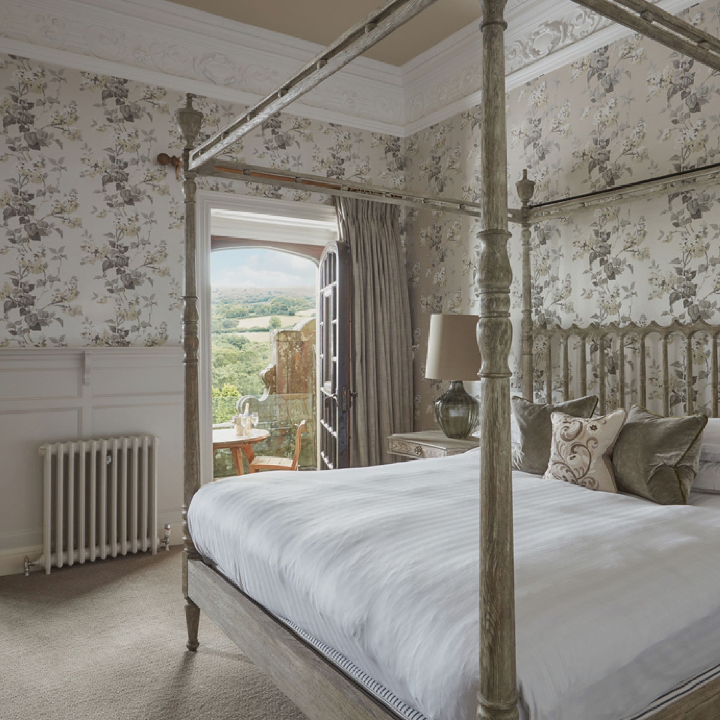 Bovey Castle luxury bed and room