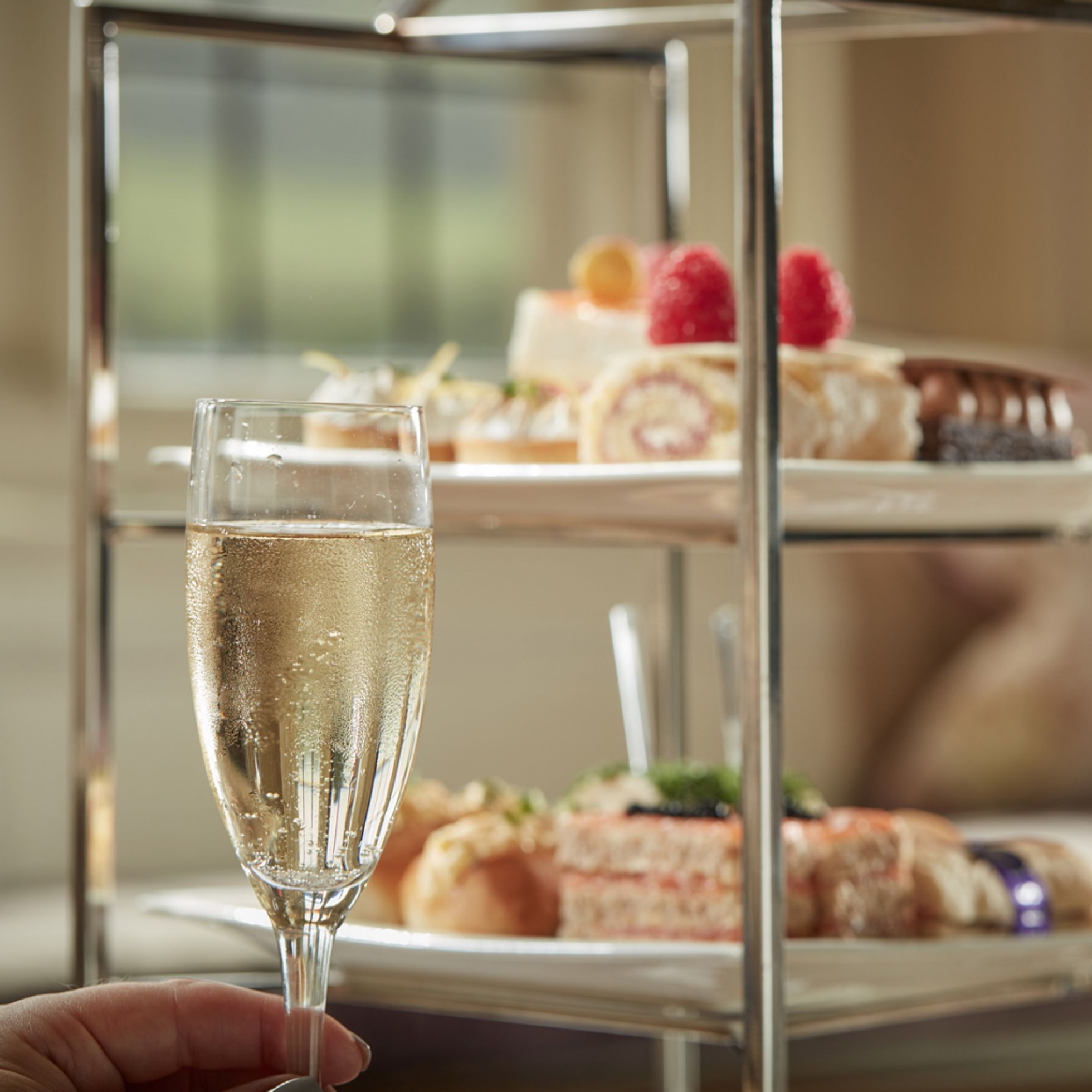 Champagne afternoon tea in Devon 