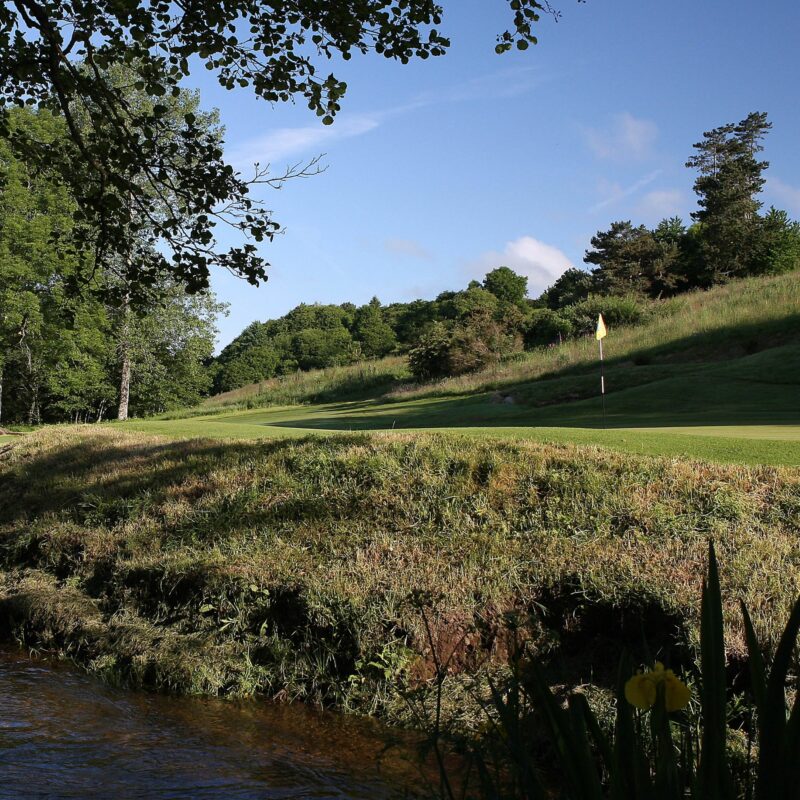 offside of the golf course