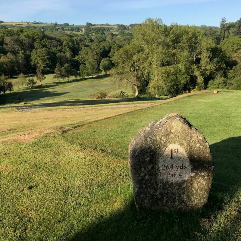 High view of the golf course