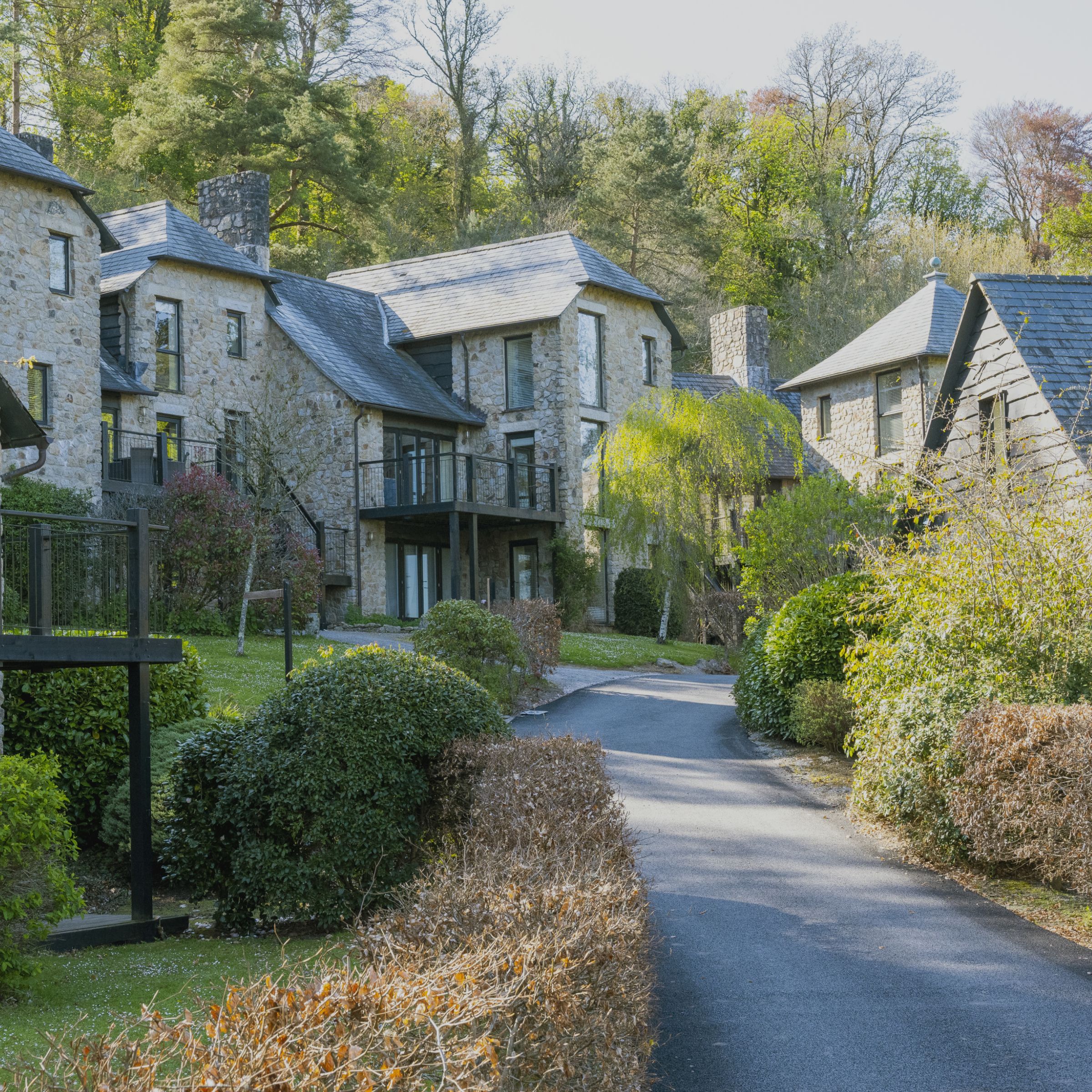 Private estate lodge exterior 